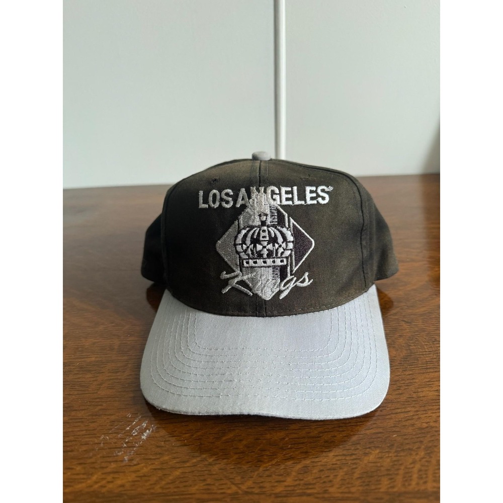 Vintage‎ Los Angeles Kings Hat Cap Snap Back One Size Black NHL Hockey CCM 90s